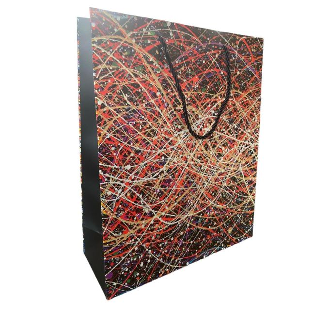 Pungi de cadou, model abstract, M, set de 12 buc - C1-705