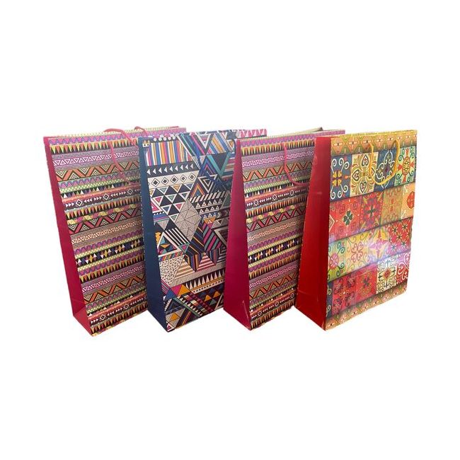 Pungi de cadou, model geometric, XL, set de 12 buc - C14-355