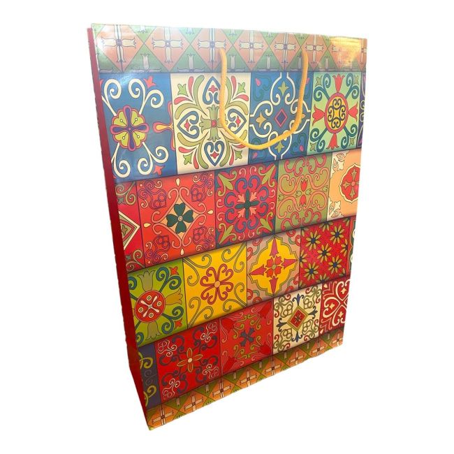 Pungi de cadou, model geometric, XL, set de 12 buc - C14-355
