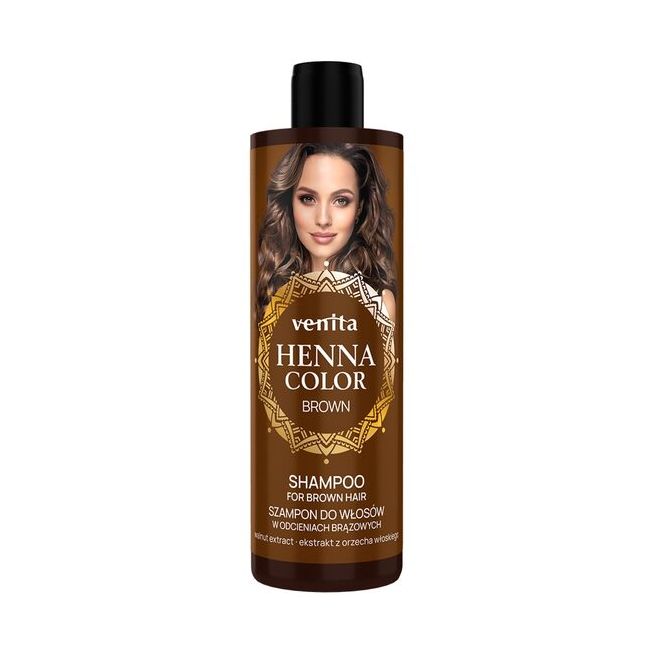 Sampon Henna Color Brown, pentru par in nuante de maro, Venita 300ml