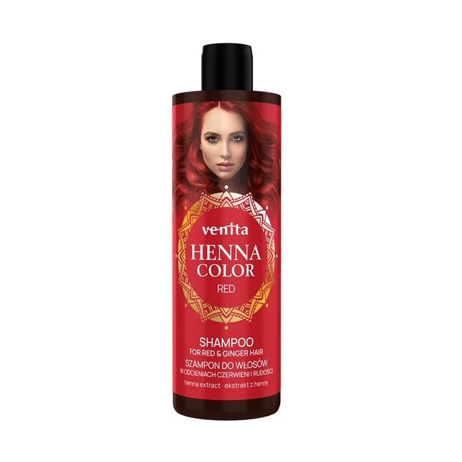 Sampon Henna Color Red, pentru par in nuante de rosu, Venita 300ml