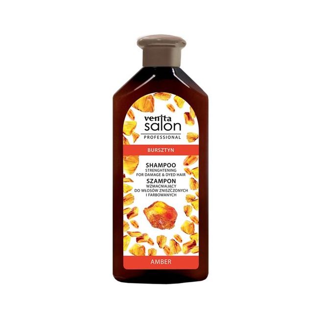 Sampon Herbal, cu Extract de Chihlimbar, fortifiant, pentru par vopsit si deteriorat, Venita, 500ml