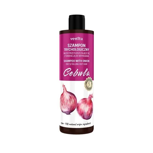 Sampon tricologic cu extract de Ceapa pentru par gras cu tendinta de cadere, Venita, 300ml