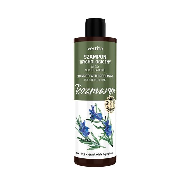 Sampon tricologic cu extract de Rozmarin pentru par uscat si fragil, Venita, 300ml