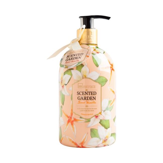 Sapun lichid cu dispenser si extract de vanilie Scented Garden IDC Institute 40195, 500ml