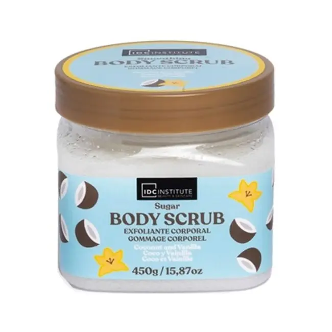 Scrub exfoliant pe baza de zahar cu cocos & vanilie IDC Institute 12209, 470G