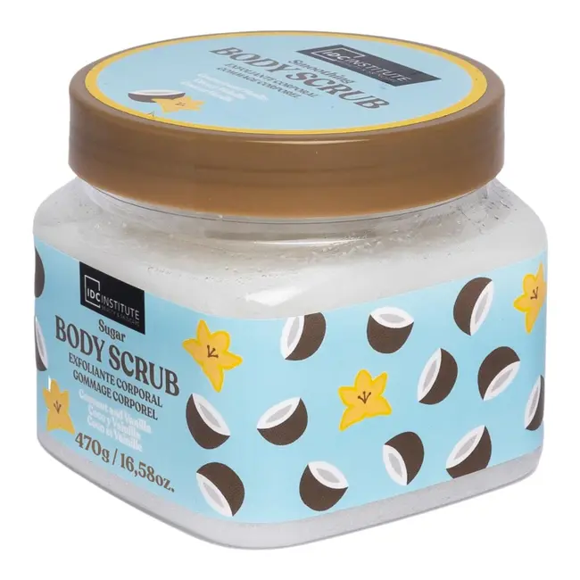 Scrub exfoliant pe baza de zahar cu cocos & vanilie IDC Institute 12209, 470G