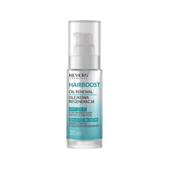 Ser de netezire pentru par deteriorat cu ulei de cocos, Hairboost, Revers