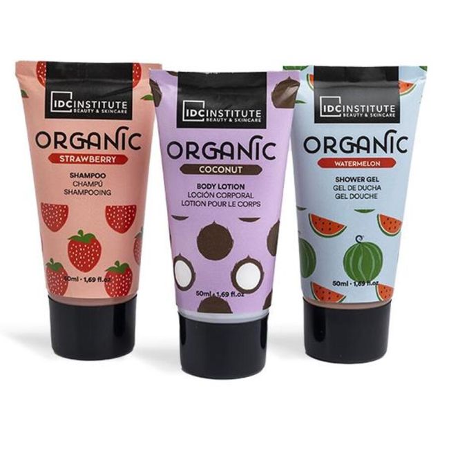 Set  3 produse de ingrijire corporala Organic, IDC Institute 44046, 150 ml