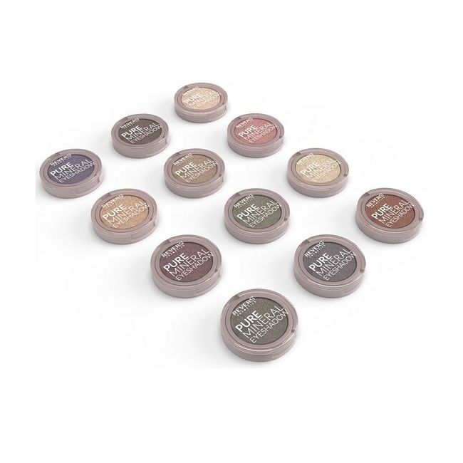 Set 12 bucati Fard de pleoape monocolor, Mineral Pure, Setul 1 Pearl, Nuante sidefate