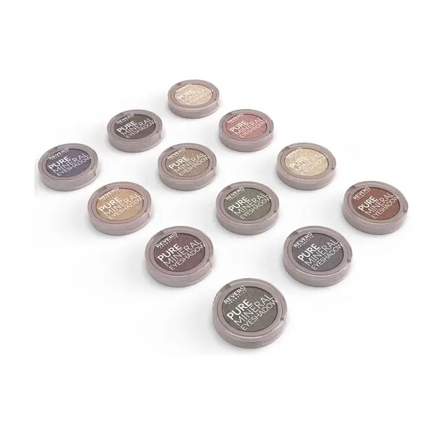 Set 12 bucati Fard de pleoape monocolor, Mineral Pure, Setul 1 Pearl, Nuante sidefate