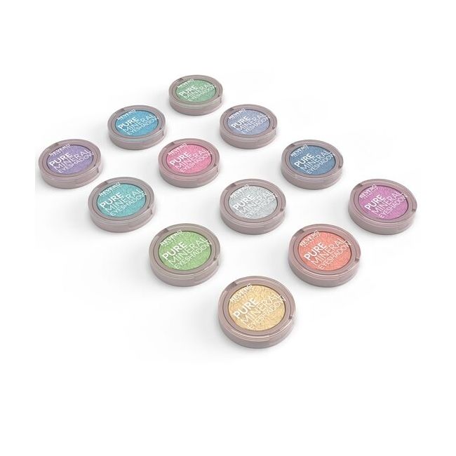 Set 12 bucati Fard de pleoape monocolor, Mineral Pure, Setul 2 Pearl, Nuante sidefate