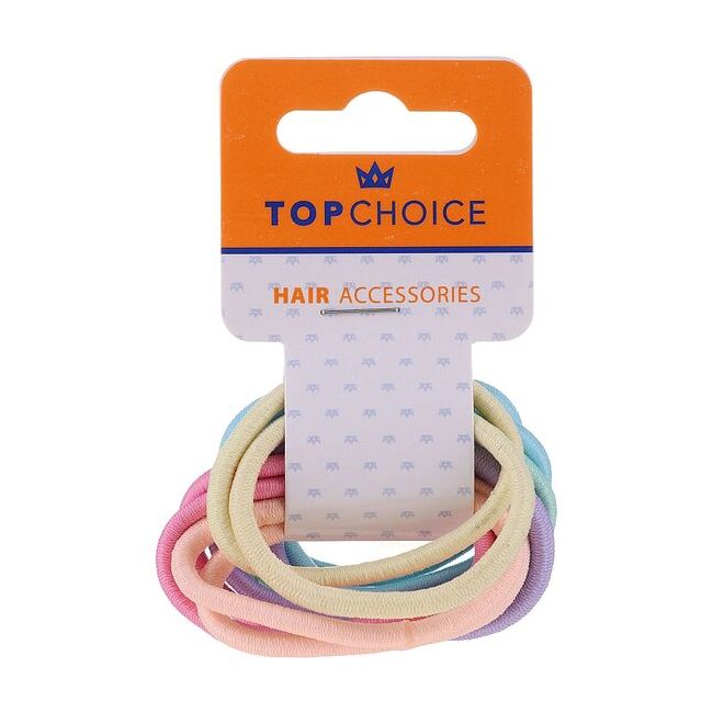 Set 12 elastice de par multicolore, Top Choice 22500