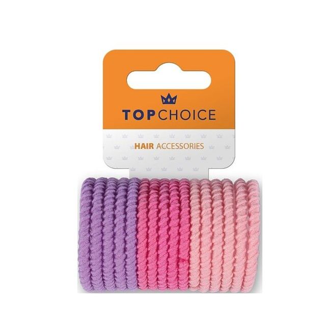 Set 16 elastice de par multicolore, Top Choice 26553