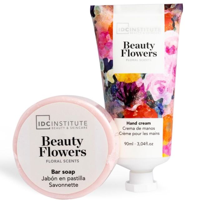 Set 2 produse cosmetice Beauty Flowers IDC Institute 44040, 90 ml si 90 g