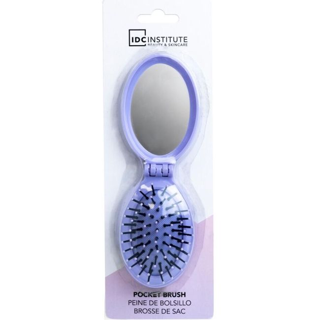 Set 24 bucati Perie pliabila cu oglinda pastel IDC Institute 18301RB