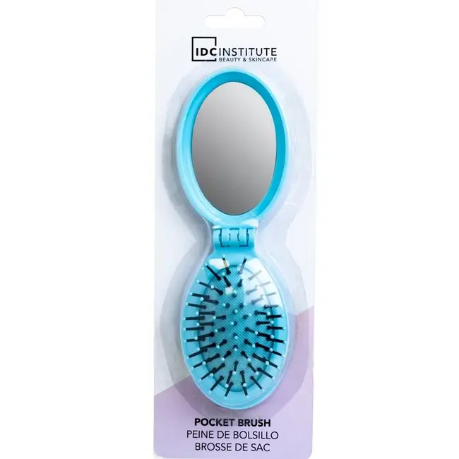 Set 24 bucati Perie pliabila cu oglinda pastel IDC Institute 18301RB