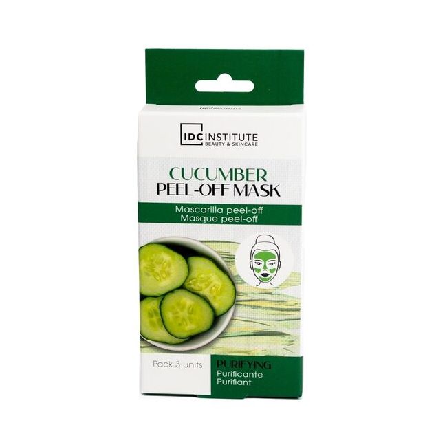 Set 3 Masti faciale cu extract de castravete peel-off IDC Institute 90103, 8 g