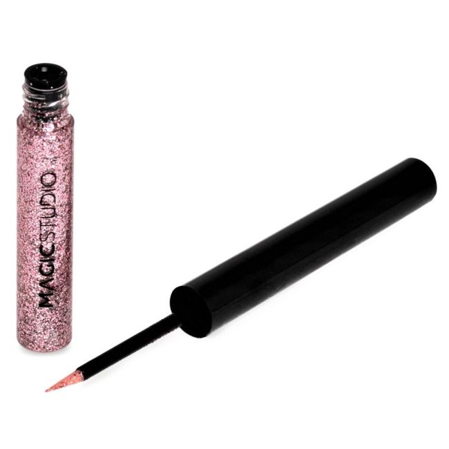 Set 3 bucati Eyeliner liquid Glitter Magic Studio 24192, argintiu, auriu, roz, 10.5 ml