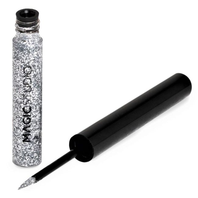 Set 3 bucati Eyeliner liquid Glitter Magic Studio 24192, argintiu, auriu, roz, 10.5 ml