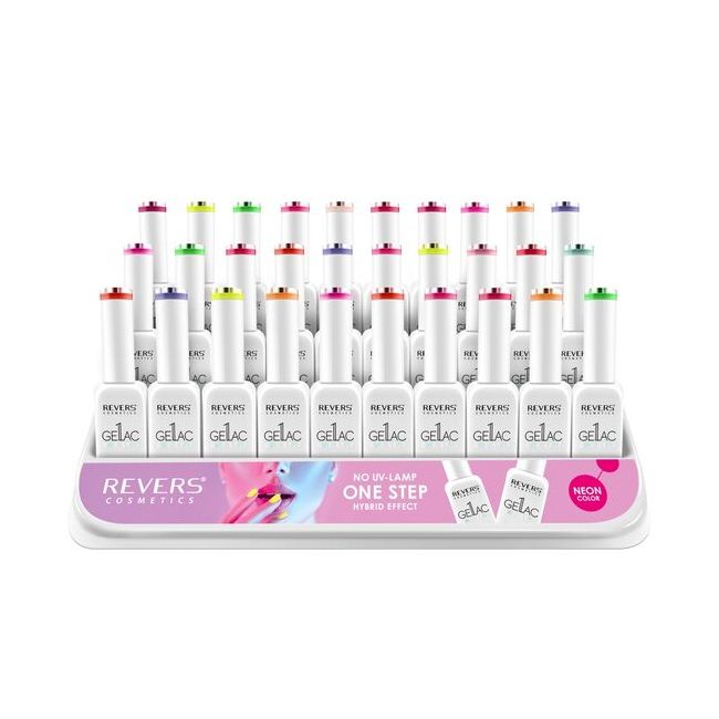 Set 30 bucati Lac de unghii Gellac 1 Step, Hybrid Effect, Non UV, Revers, 10 ml