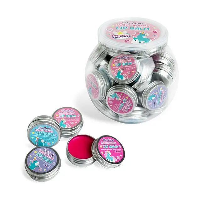 Set 32 Balsam de buze cu aroma de fructe Sweet Dreams Unicorn, Martinelia, 42154 10 g