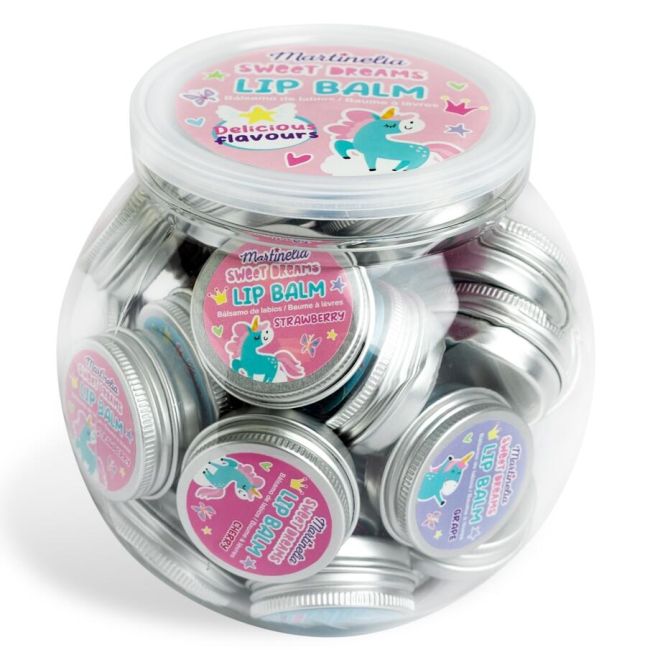 Set 32 Balsam de buze cu aroma de fructe Sweet Dreams Unicorn, Martinelia, 42154 10 g