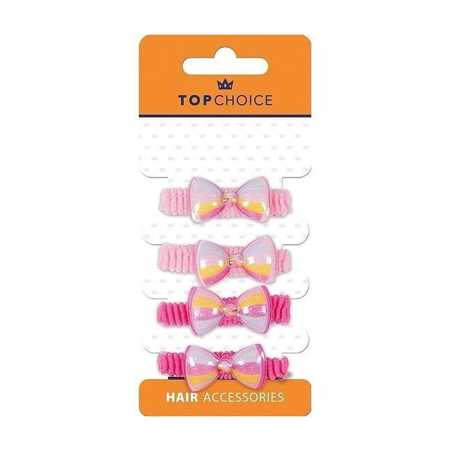 Set 4 elastice de par cu fundite Top Choice 25693