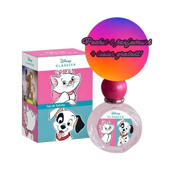 Set 4 x Apa de toaleta Disney Classics, copii, 1267, 50ml +Tester Gratuit