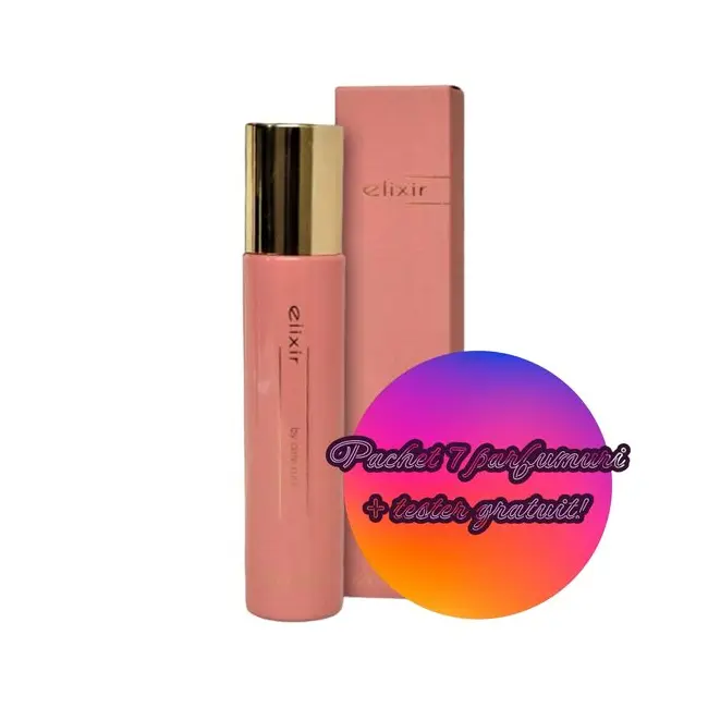 Set 7 x Apa de parfum Cote d'Azur, Elixir, Pink, Femei, 30ml + Tester GRATUIT