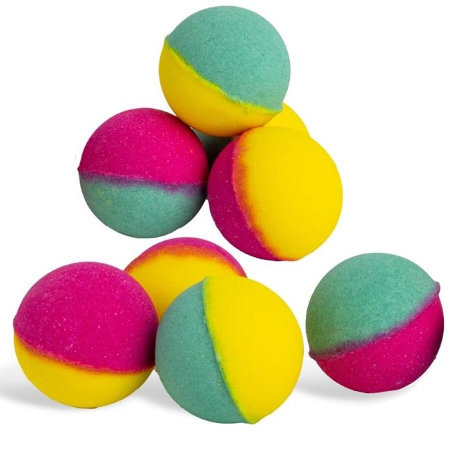 Set 8 bile efervescente de baie Rainbow, IDC Institute 99025, 8 x 15g