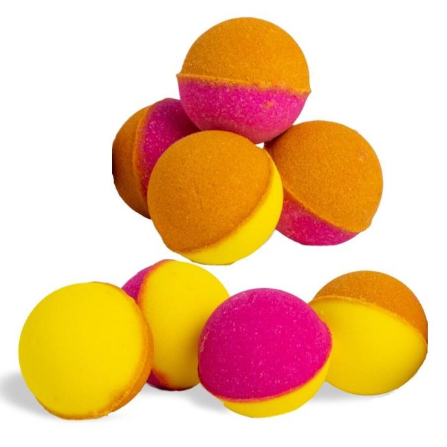 Set 8 bile efervescente de baie Sunrise, IDC Institute 99025, 8 x 15g
