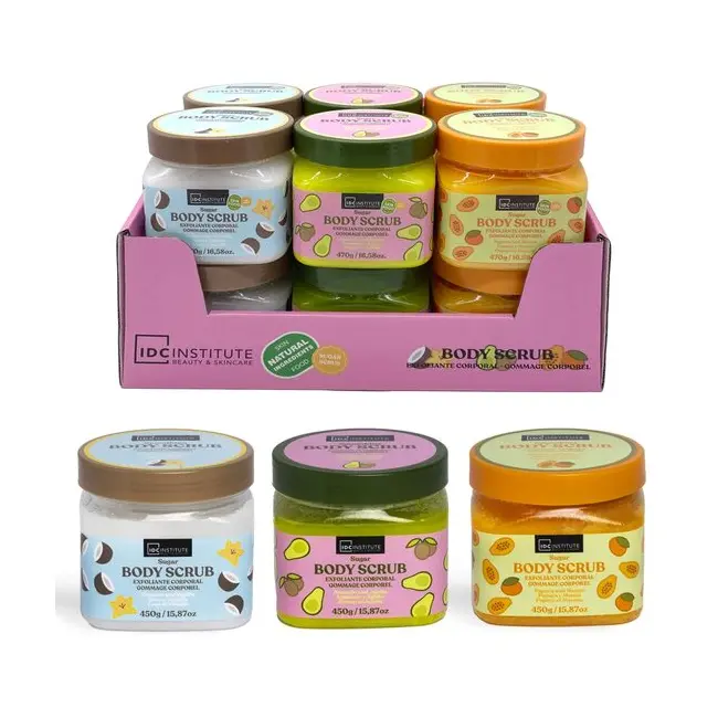 Set mix 12 buc scrub exfoliant pe baza de zahar IDC Institute 42174, 470 g