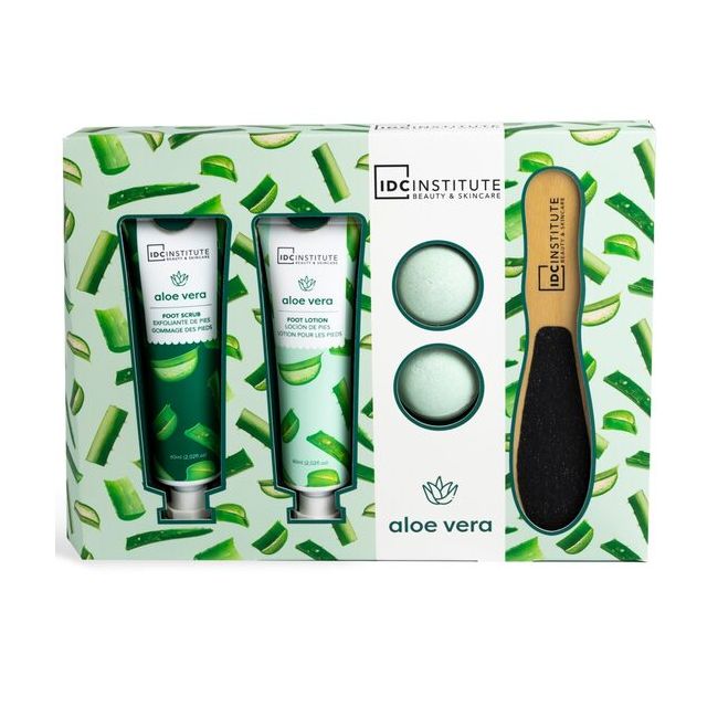 Set produse cosmetice cu Aloe Vera pentru ingrijirea picioarelor IDC Institute 42165, 240 ml