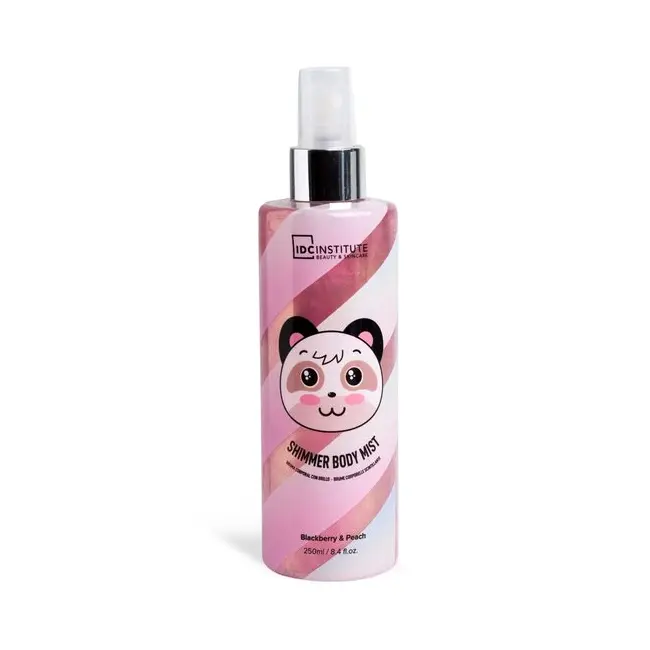 Spray de corp cu sclipici Cute Animals Shimmer Mist Panda, IDC Institute 12184, 250ml