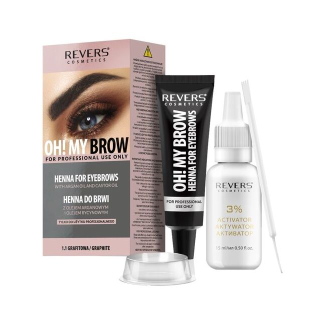 Vopsea de sprancene Henna Oh! My Brows, Revers, Graphite, 1.1, 30ml