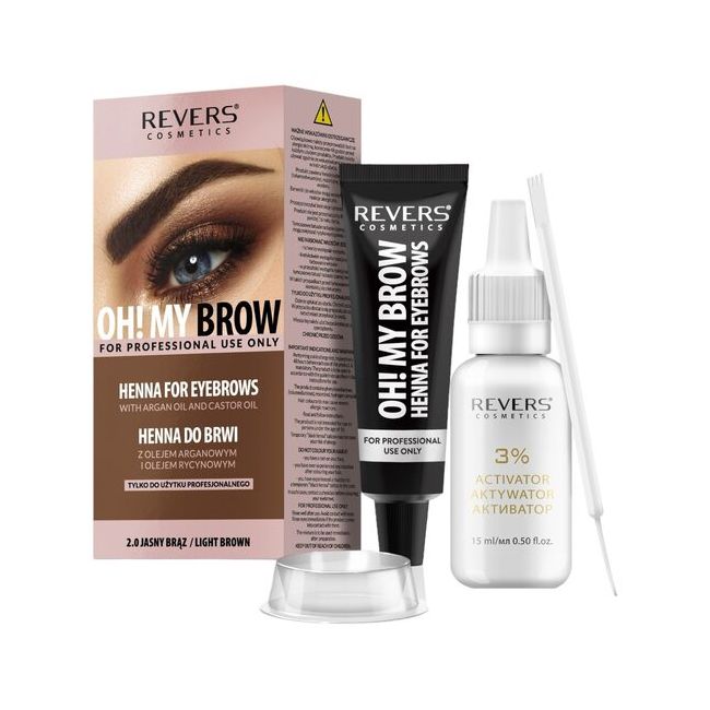 Vopsea de sprancene Henna Oh! My Brows, Revers, Maro Deschis, 2.0, 30ml