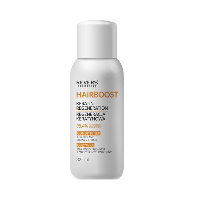 Balsam de par Hairboost Keratin Regeneration, pentru par uscat si deteriorat, Revers, 325ml
