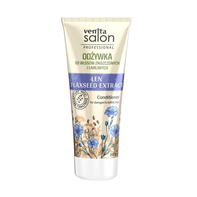 Balsam pentru par deteriorat cu extract de seminte de in, Venita Salon Professional, 200ml