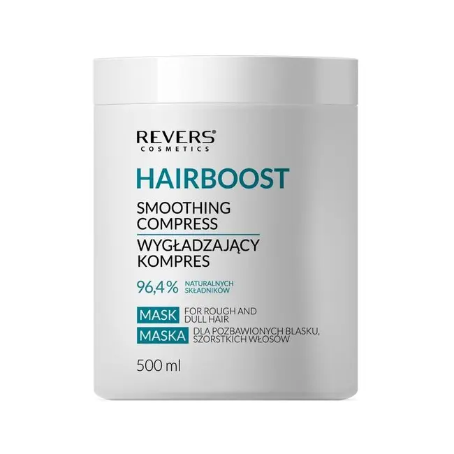 Masca pentru par Hairboost Smoothing Compress, pentru par aspru, lipsit de stralucire, Revers, 500ml