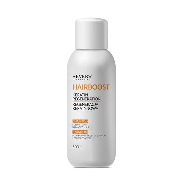 Sampon HairBoost Keratin Regeneration, pentru par uscat si deteriorat, Revers, 500ml