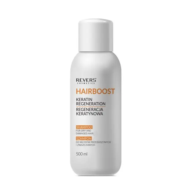 Sampon HairBoost Keratin Regeneration, pentru par uscat si deteriorat, Revers, 500ml