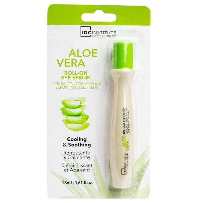 Ser roll-on revigorant si calmant cu aloe vera pentru ochi IDC Institute 68041, 18 ml