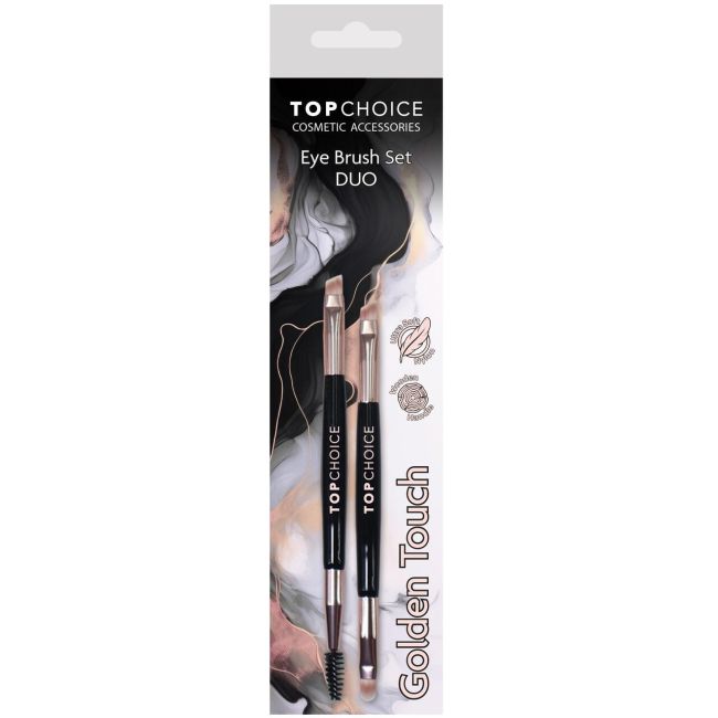Set 2 pensule de machiaj pentru sprancene Golden Touch Duo, 38679, Top Choice