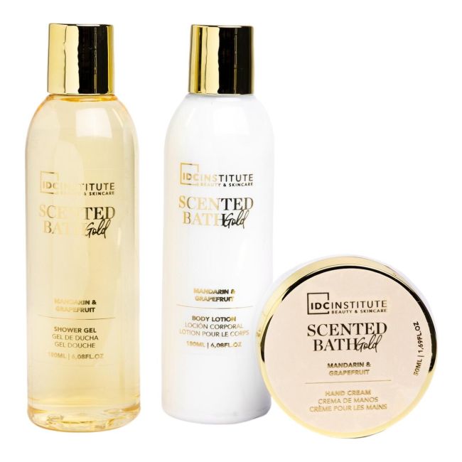 Set 3 produse de ingrijire Scented Gold Shoe, IDC Institute 12119, 410 ml