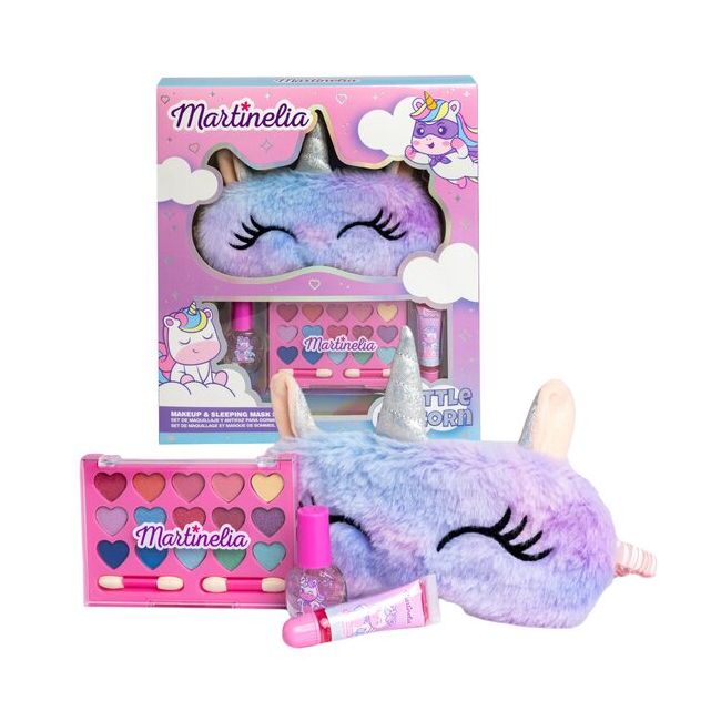 Set cosmetice pentru fetite si masca de dormit, Little Unicorn , 12024, Martinelia