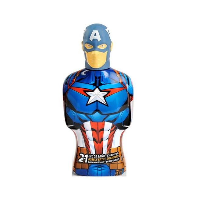 Spumant de baie si sampon, figurina 3D, Avengers, 2536, Captain America, 350ml