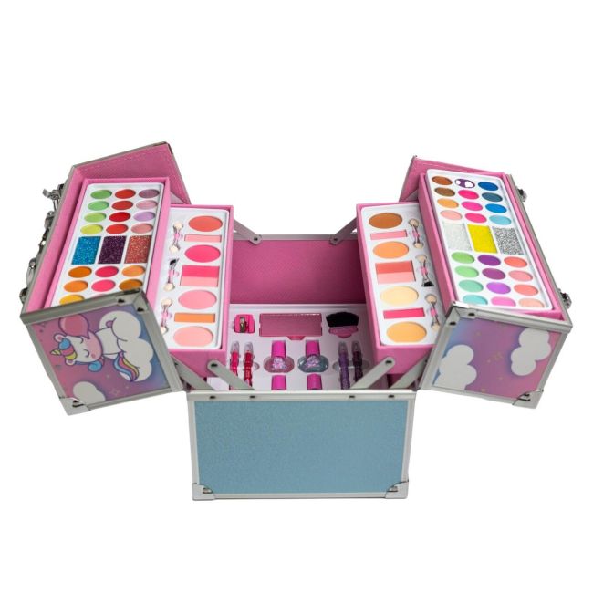 Trusa de machiaj pentru fetite tip cufar Little Unicorn Fabulous Colors 12030, Martinelia