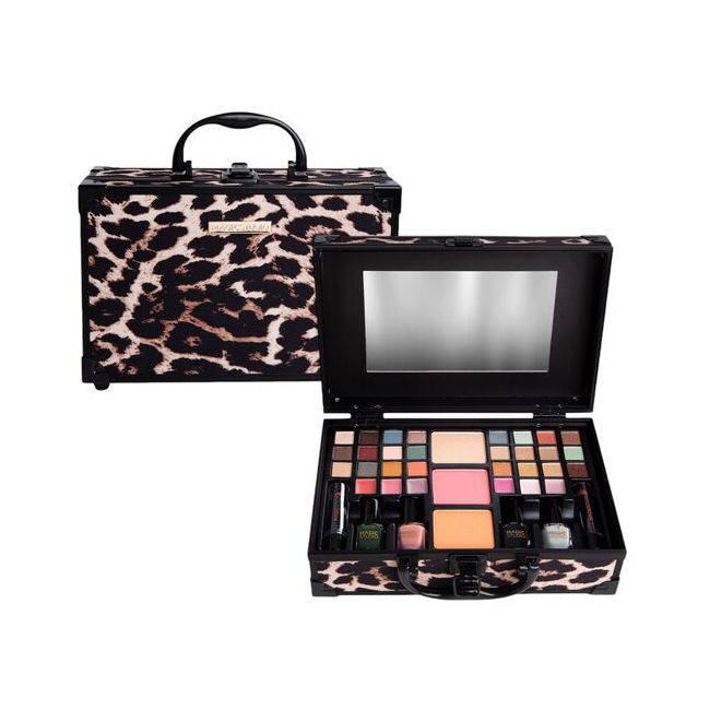 Trusa de machiaj tip servietă cu model animal print Wild Safary 32021, Magic Studio