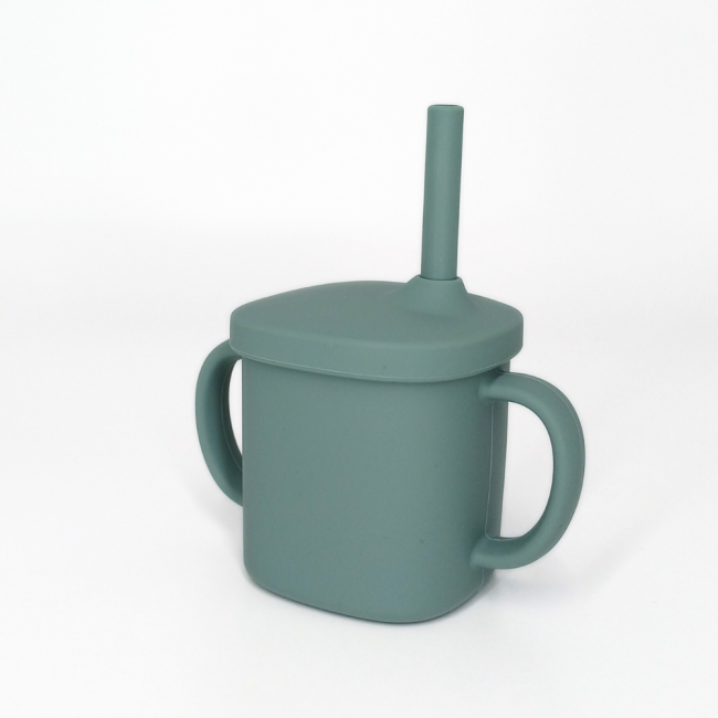 Cana cu pai si capac din silicon, Coccorito, Mint